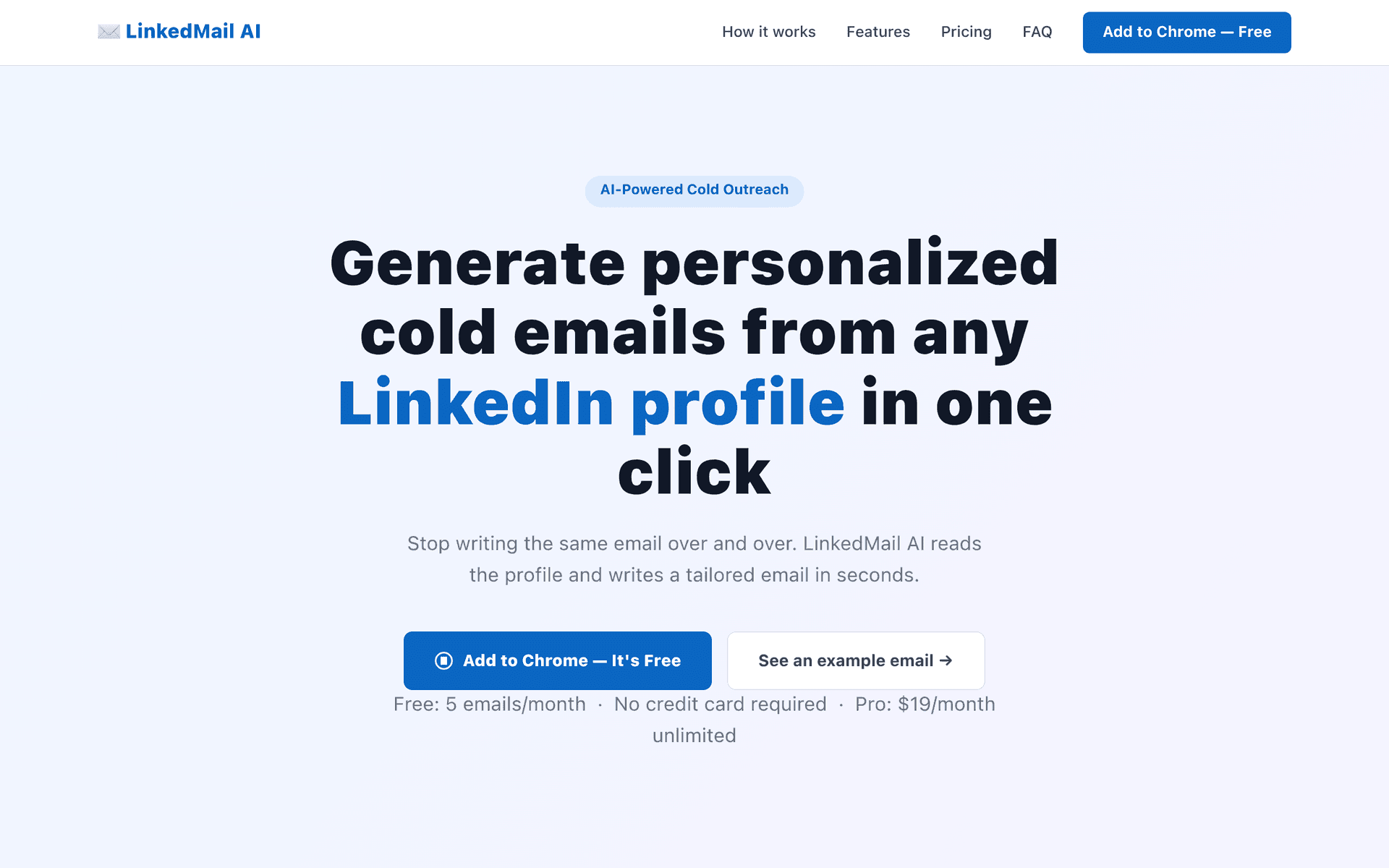 LinkedMail AI screenshot